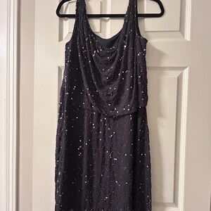 Elegant Purple Sequin Dress